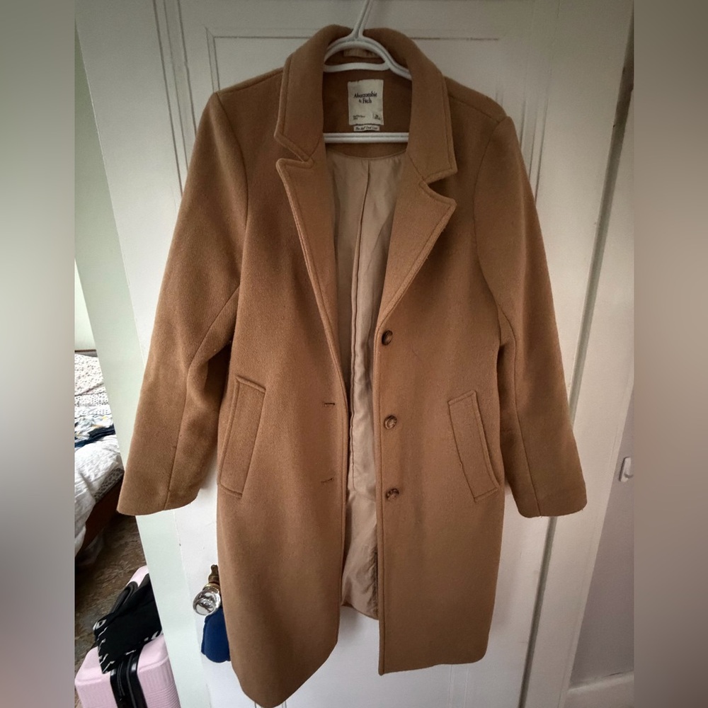 Abercrombie & Fitch Camel Brown “Dad” Coat